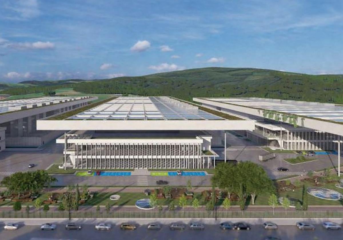 Recreación de cómo quedará el centro de datos Proyecto Altamira, que estará en Piélagos y Villaescusa.