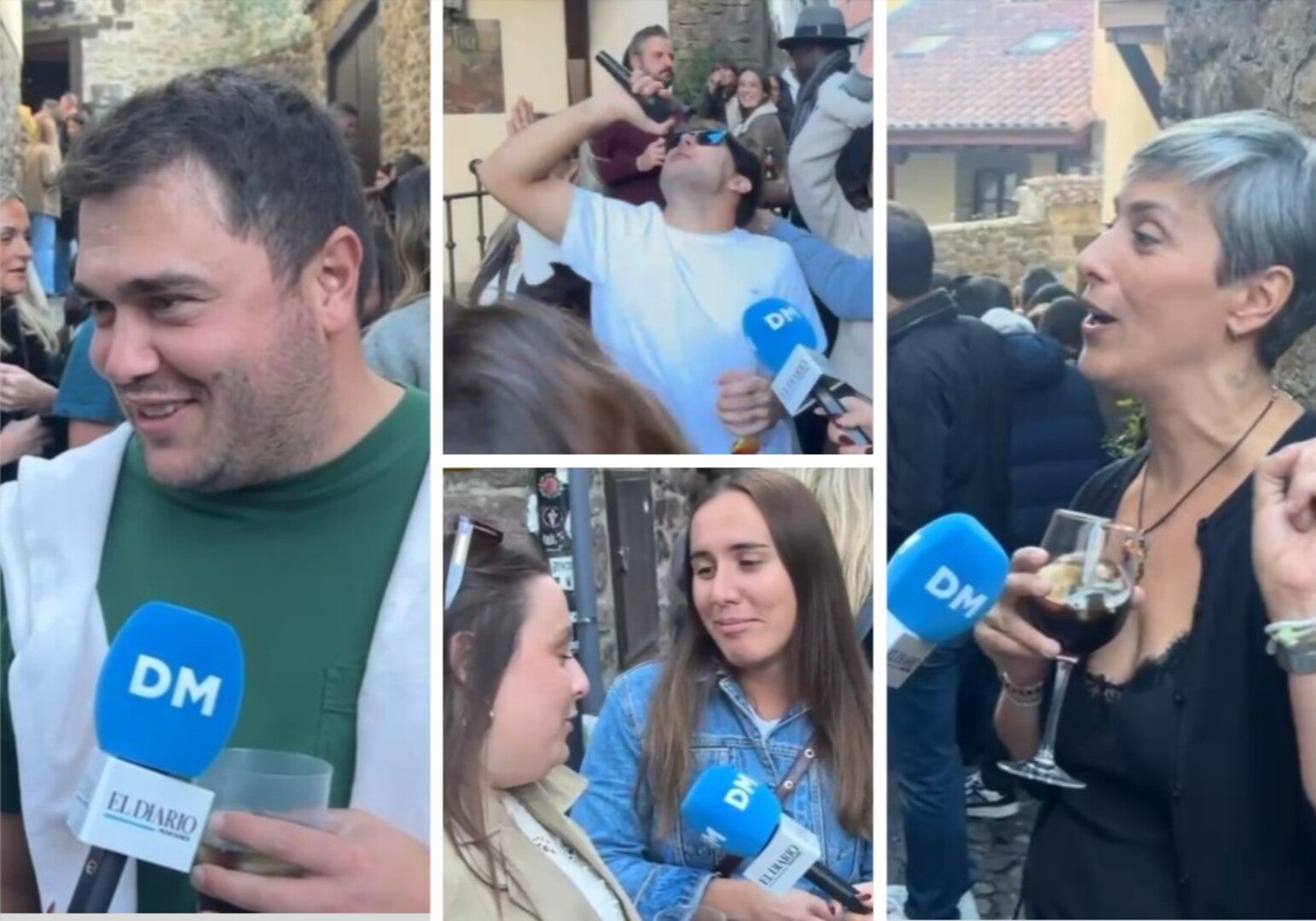 Ambiente por la calles de Potes durante la Fiesta del Orujo