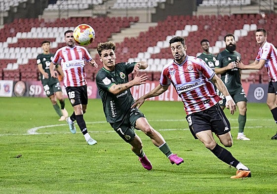 Yeray, frente a la SD Logroñés en la primera ronda de Copa.