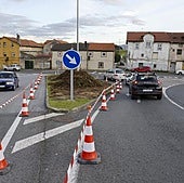 Este lunes ya eran evidentes las señalas de tramo en obras