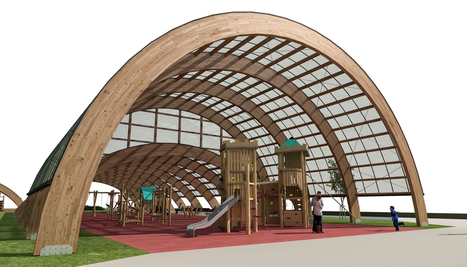 Recreación de cómo quedará el parque infantil de Las Llamas.