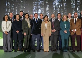Representantes institucionales y de Mutua, este miércoles en la celebración.