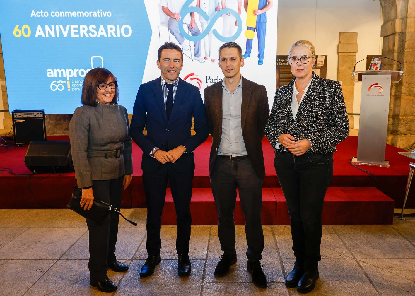 Mercedes Mazo, Pedro Casares, Mario Iglesias y Nora Cruz.
