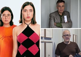 Repión (izquierda) y Juan Usle y Juan González Riancho