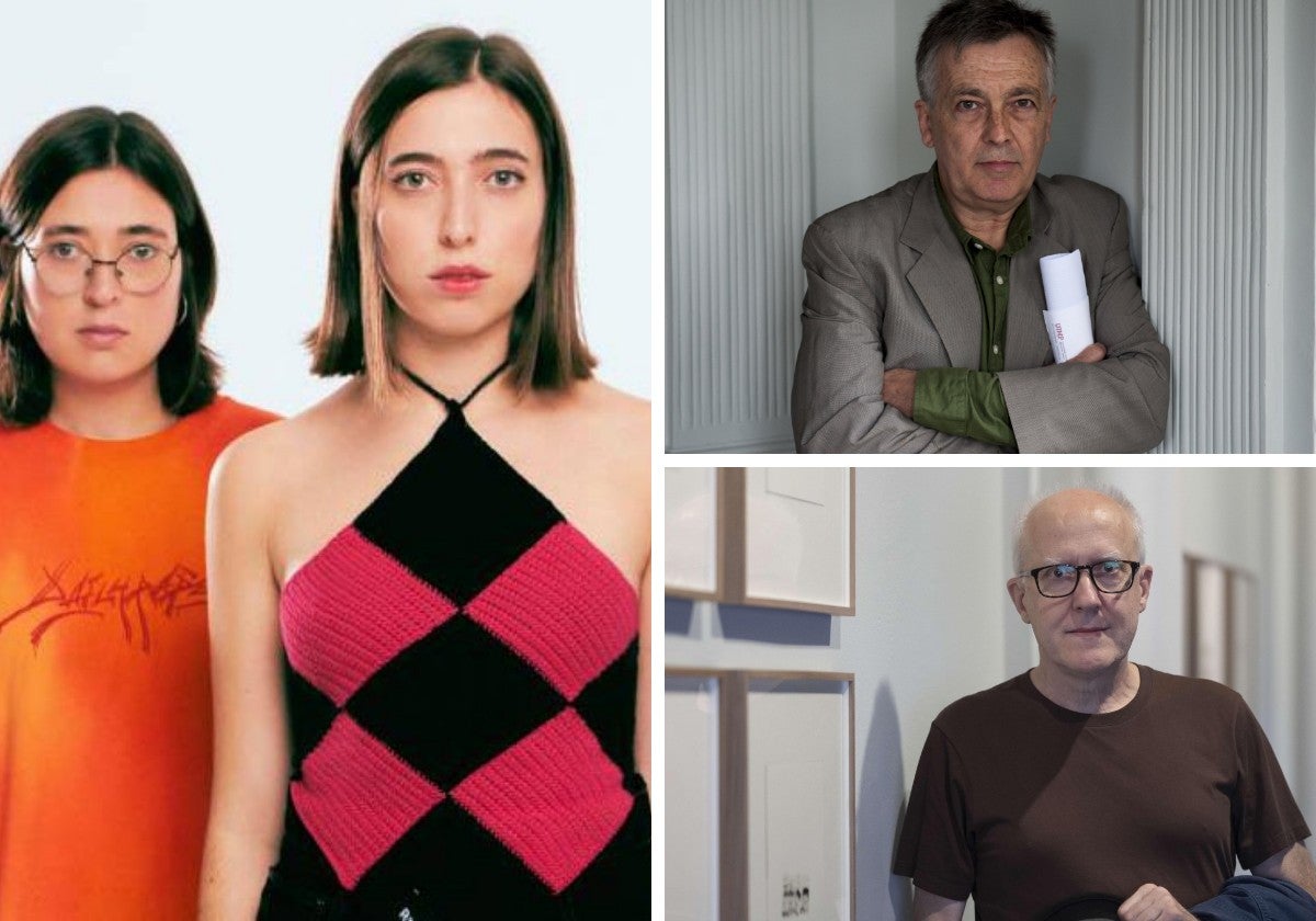 Repión (izquierda) y Juan Usle y Juan González Riancho.