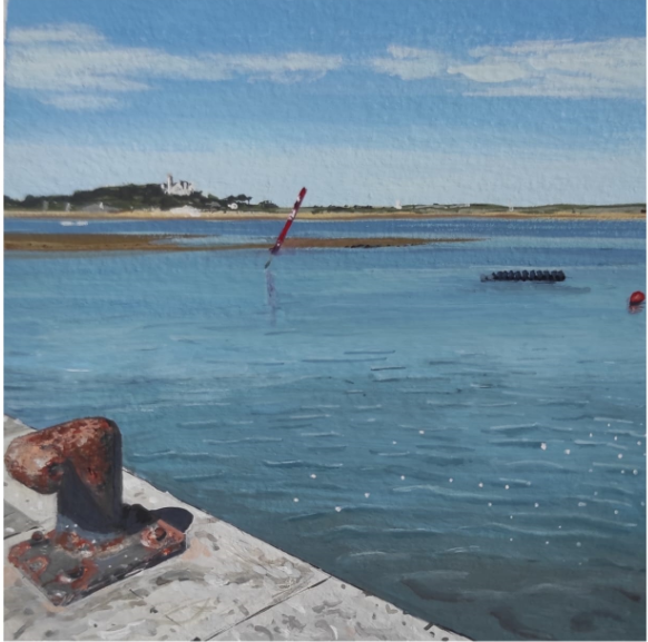 La bahía de Santander y sus norais están muy presentes en la obra.