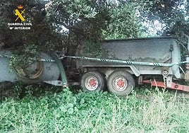 Imagen de los remolques recuperados.