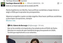 Santiago Abascal, a Buruaga: «Engañen a quien se deje. No les hacemos falta»
