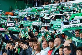 Afición racinguista, este domingo en El Sardinero.