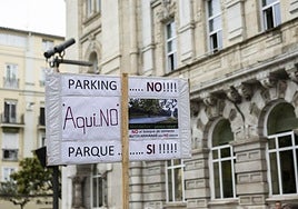 Pancarta de una de las protestas