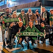 Aficionados del Racing en Ponferrada