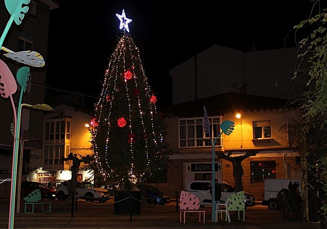 El árbol de Navidad se ha trasladado a la plaza de la Constitución.