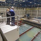 Raúl Medina, María José Sáenz de Buruaga y Sergio Silva, ayer, en el IH.