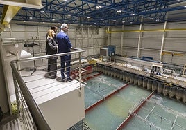 Raúl Medina, María José Sáenz de Buruaga y Sergio Silva, ayer, en el IH.