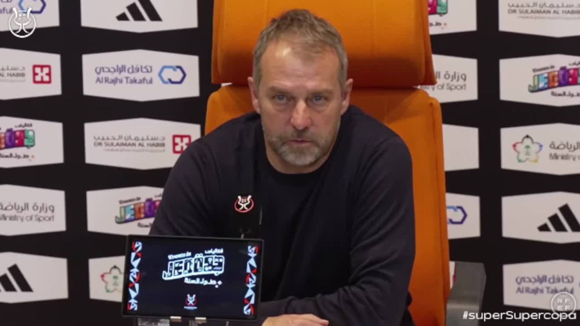 Hansi Flick: "La cautelar ha sido un empujón antes del partido"