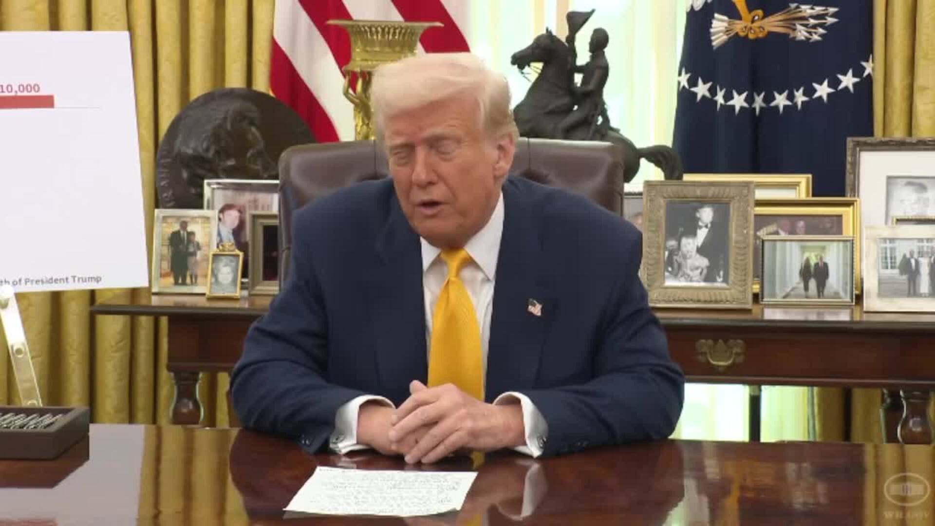 Trump pide a la gente que "resista" su "revolución económica": "El resultado será histórico"