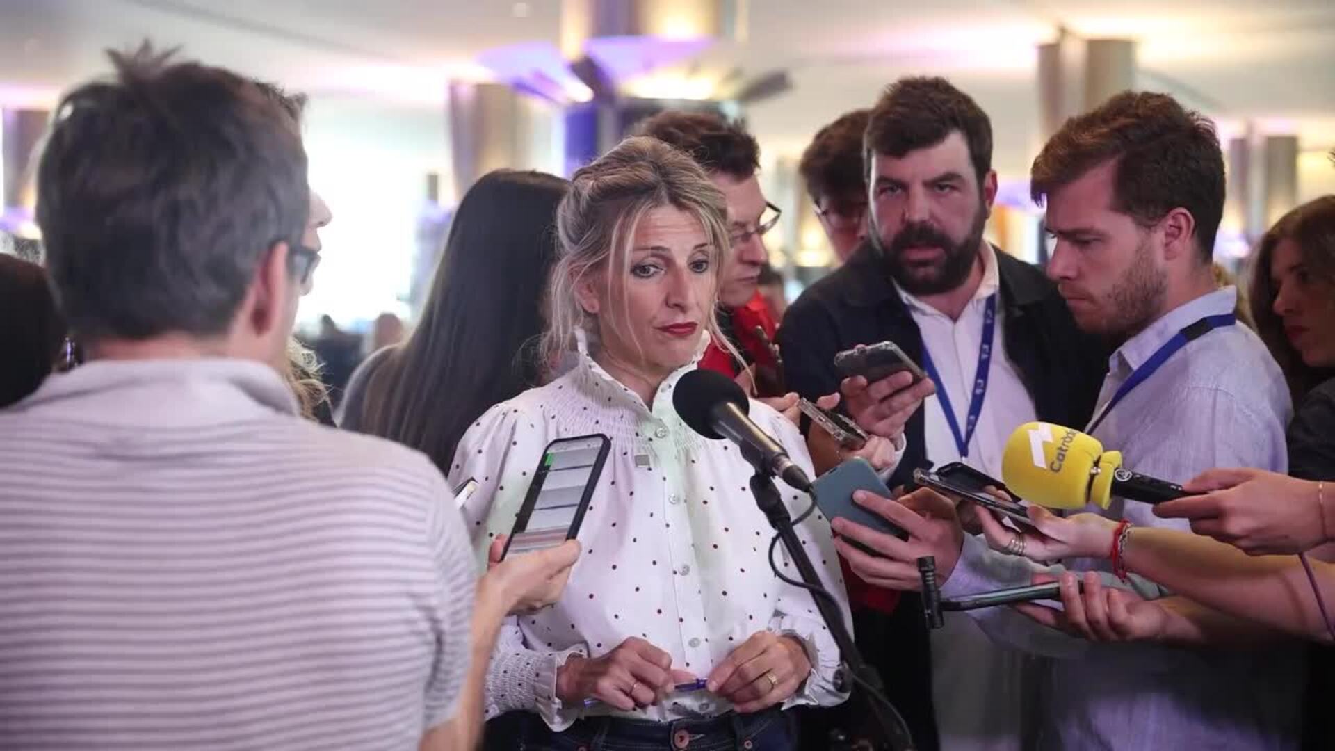 Yolanda Díaz ve "gravísimo" la filtración de los 'whatsapp' de Sánchez