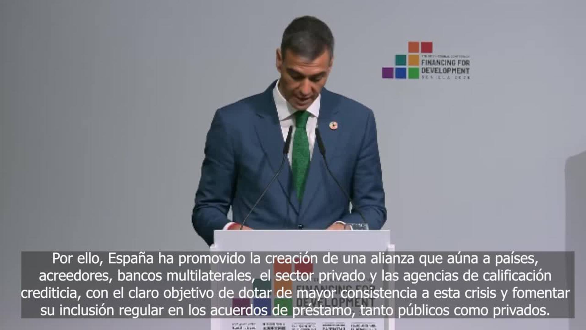 Sánchez anuncia una alianza para reducir la deuda de países en desarrollo
