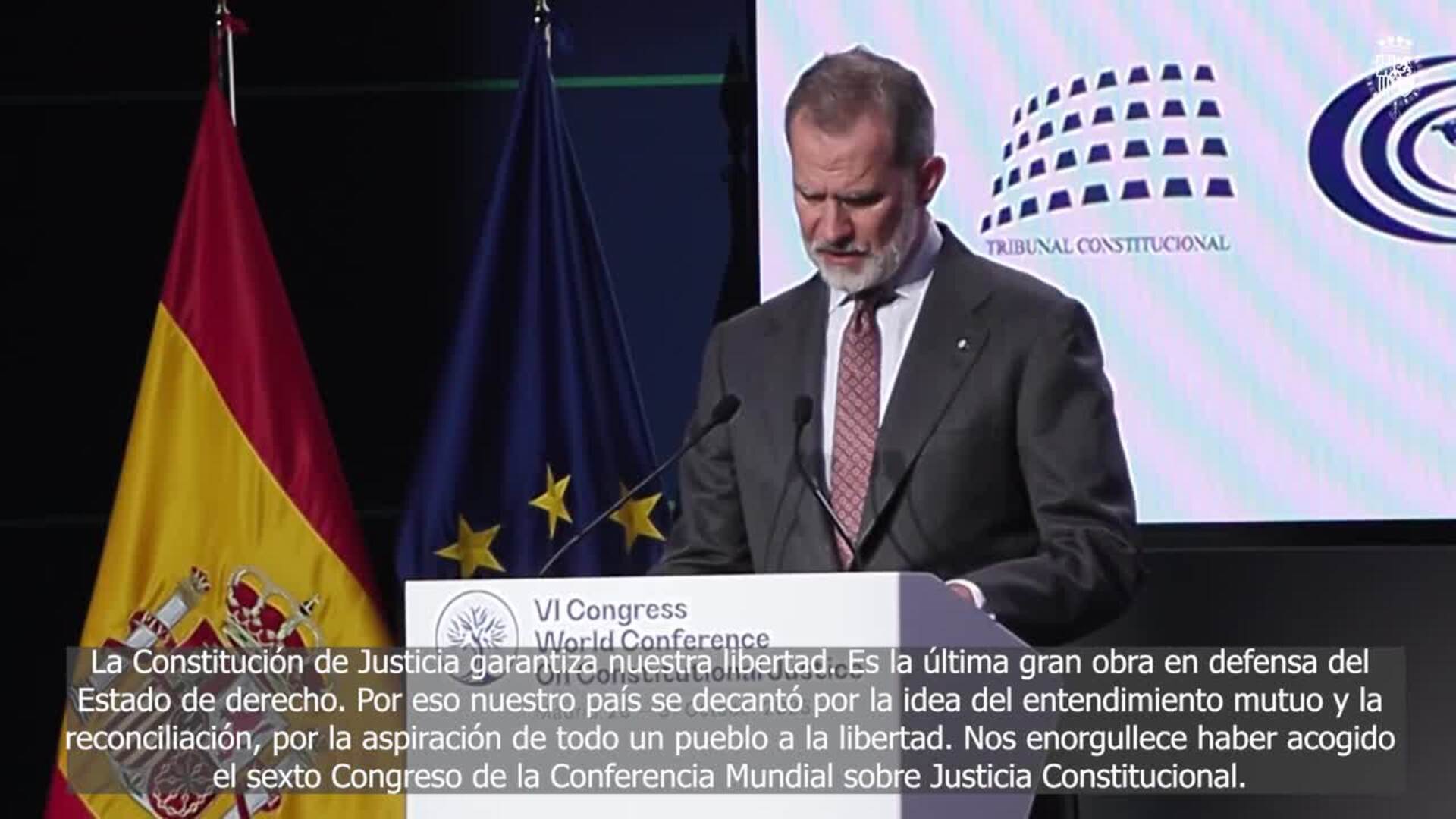 Rey defiende la justicia constitucional, el "último baluarte" en defensa del Estado de derecho