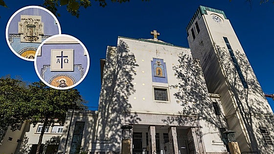 La parroquia de San Roque cubrirá el escudo de su fachada tras el requerimiento de un abogado de Madrid