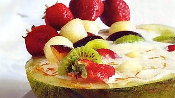 Melón relleno de más frutas