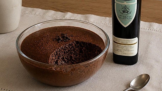 Mousse de chocolate con un Aove especial y miel