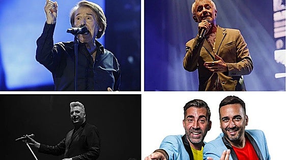 Raphael, Loquillo, Sergio Dalma y Aguilera y Mení en La Plaza de Santander