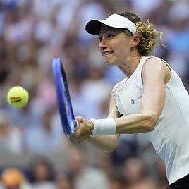 Cristina Bucsa, en uno de sus partidos en el US Open.