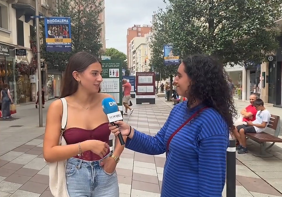 Encuesta a vecina de Santander sobre el balance de la Semana Grande.