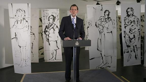 Rajoy, en el instituto Cervantes de Pekín. 