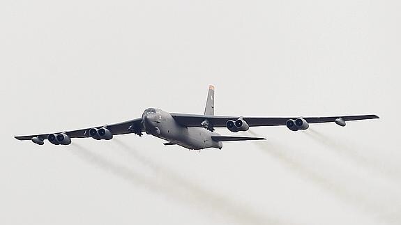 Bombardero B-52 del Ejército estadounidense. 