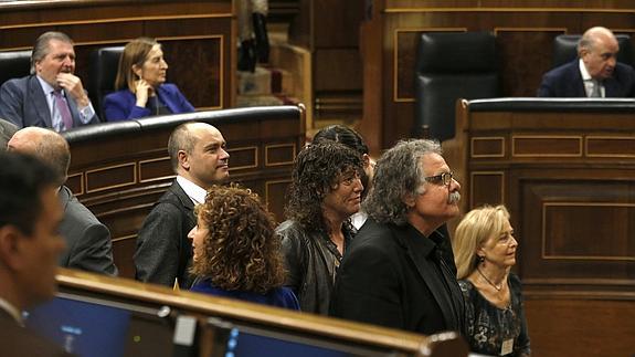 Llegada de los diputados de ERC al Congreso.