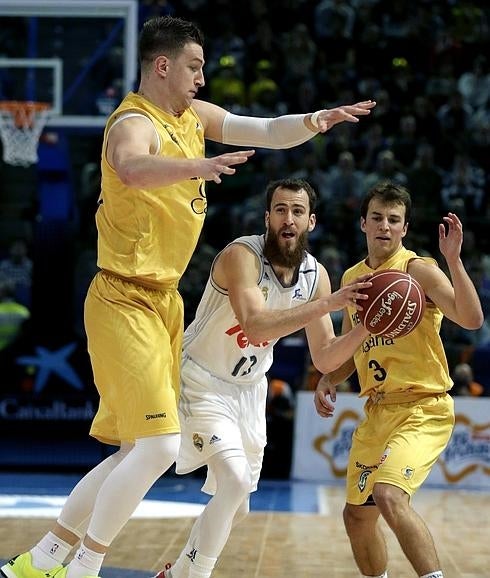 Sergio Rodríguez (c), durante la final. 