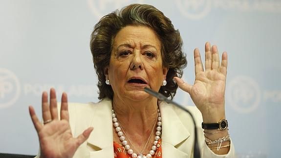 Rita Barberá, durante de su comparecencia. 