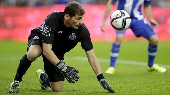 Iker Casillas, en un partido con el Oporto. 