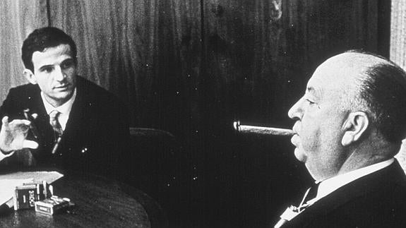 François Truffaut y Alfred Hitchcock. 