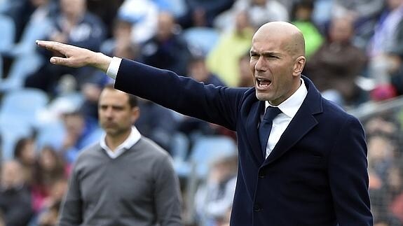 Zidane, ante el Getafe. 