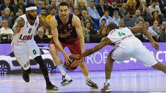 Tomas Satoransky, ante el Lokomotiv Kuban. 