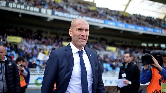 Zinédine Zidane, en Anoeta. 