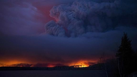 El incendio en Fort McMurray.