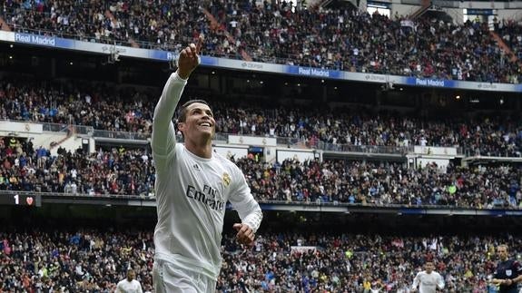 Cristiano Ronaldo celebra un gol. 