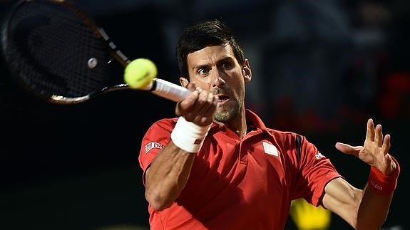 Djokovic, durante el partido ante Nishikori. 