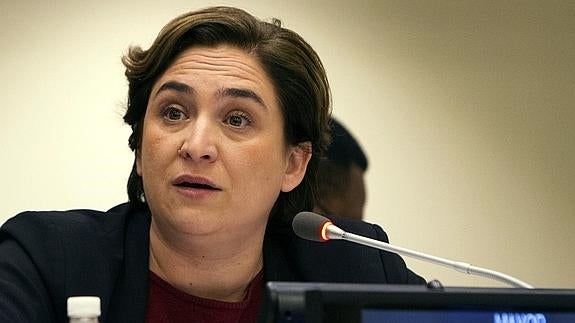 La alcadesa de Barcelona, Ada Colau, participa de la reunión preparatoria de la cumbre Hábitat III de la ONU.