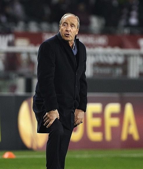 Giampiero Ventura, durante un partido de la Europa League. 