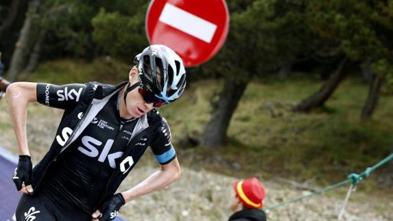 Chris Froome, en la Vuelta a España de 2015. AFP