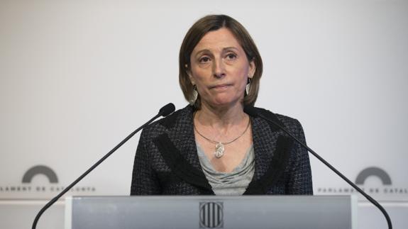 La presidenta de la Cámara catalana, Carme Forcadell. 