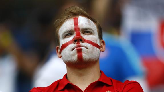 Un aficionado inglés, en la Eurocopa de Francia. 