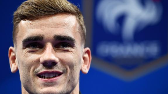 Antoine Griezmann, en rueda de prensa. 