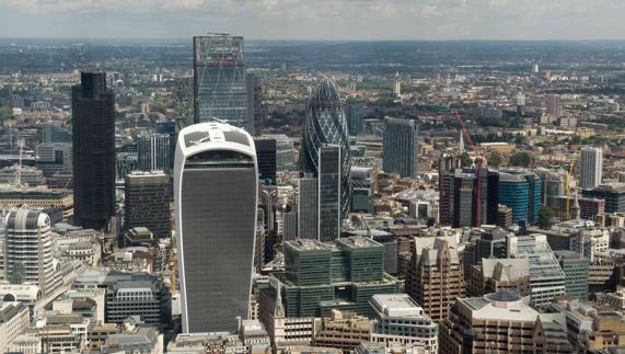 Vista general de la City de Londres, distrito financiero de la capital británica.