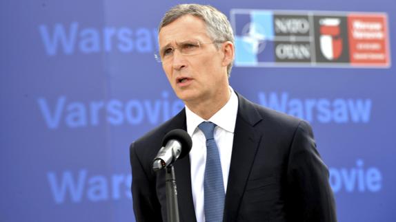 El secretario general de la OTAN, Jens Stoltenberg, a su llegada a la cumbre de la OTAN.